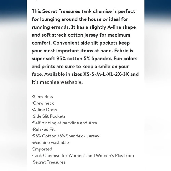 Secret Treasures Tank Chemise Green Runner Bean w Pockets - Picture 6 of 6